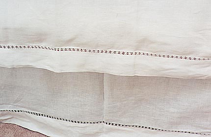 Duvet Cover. Linen Hemstitch. English Bone China Linen Color.